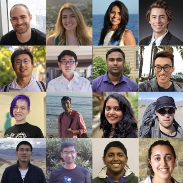 collage featuring headshots of CS Graduate Student Awardees