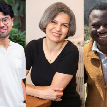 Left to Right:  Sukhan Kang, Maryam Majedi, Ousmane Kodio